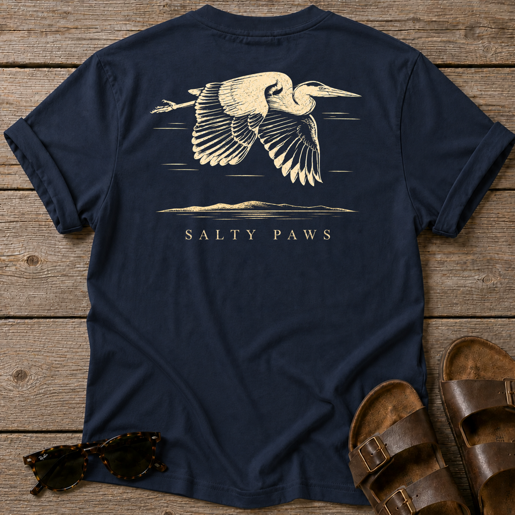 Great Heron Flight 3 T-shirt BACK DESIGN