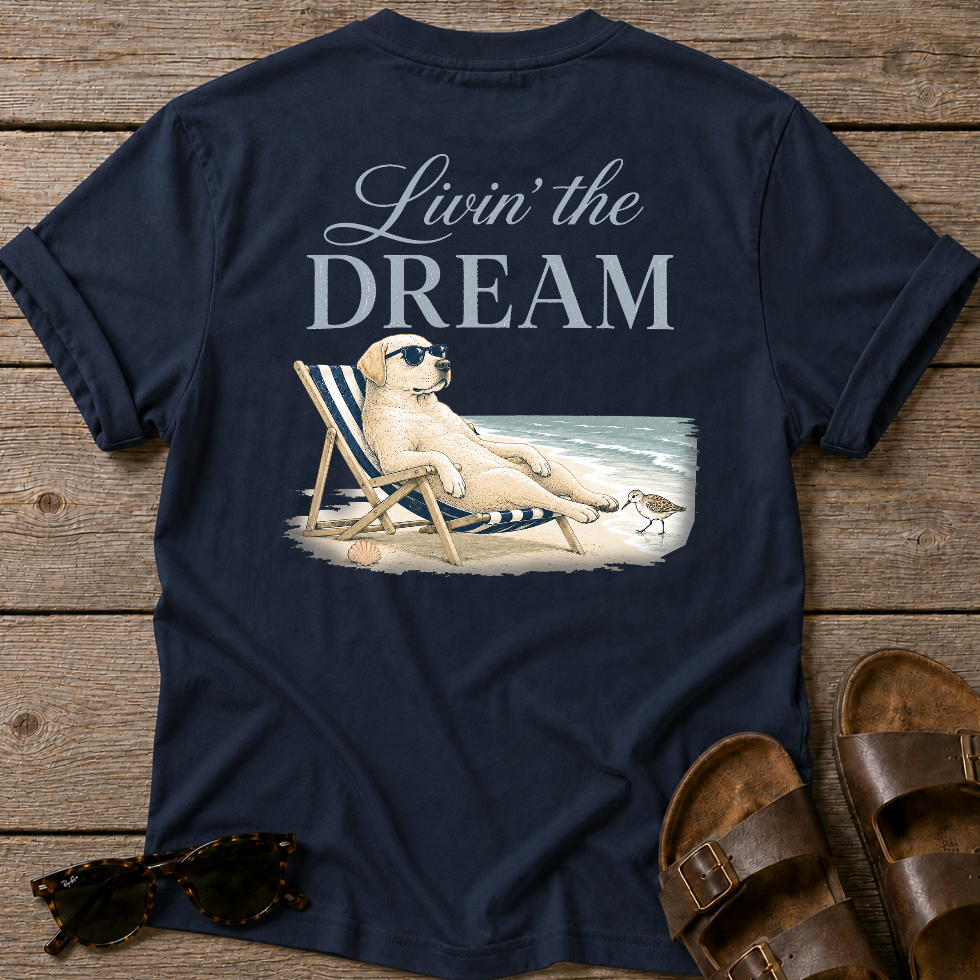 Livin the Dream Golden T-shirt BACK DESIGN