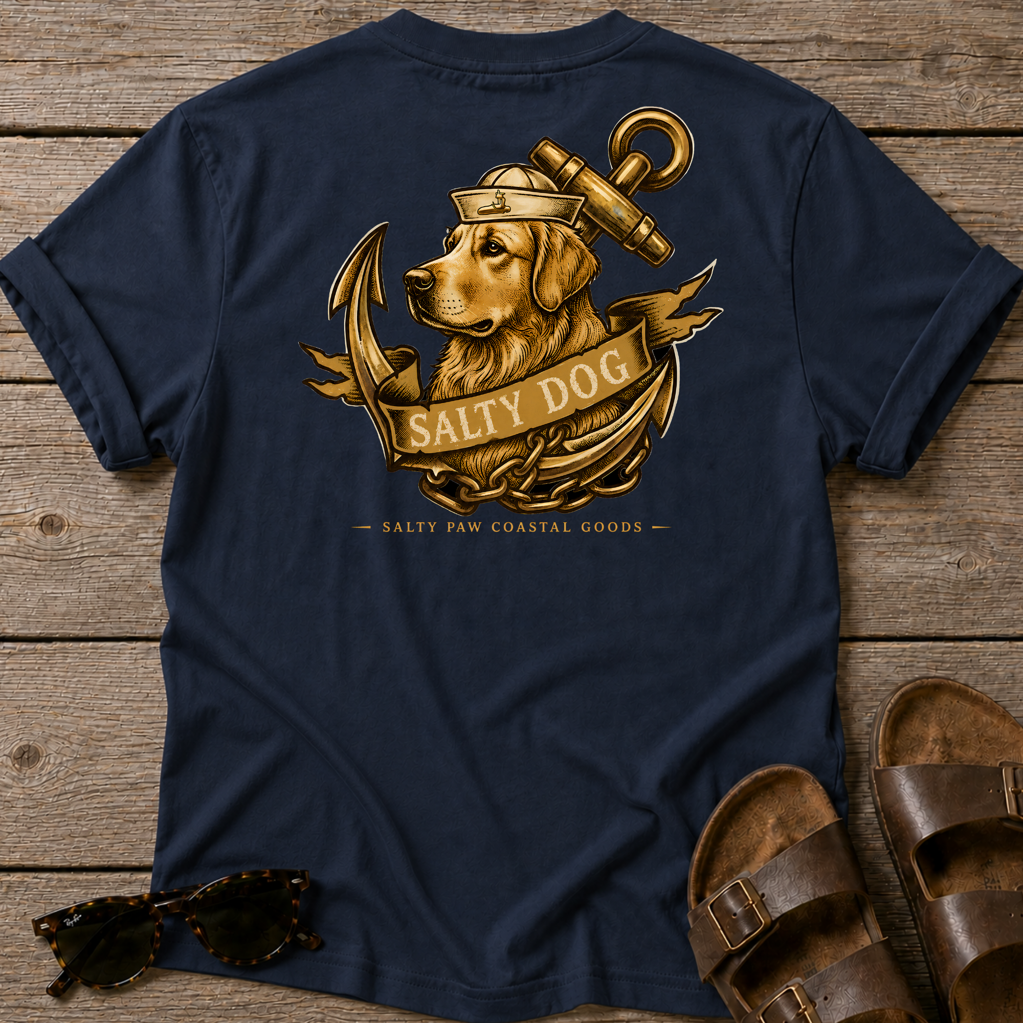 Salty Dog Golden T-shirt BACK DESIGN