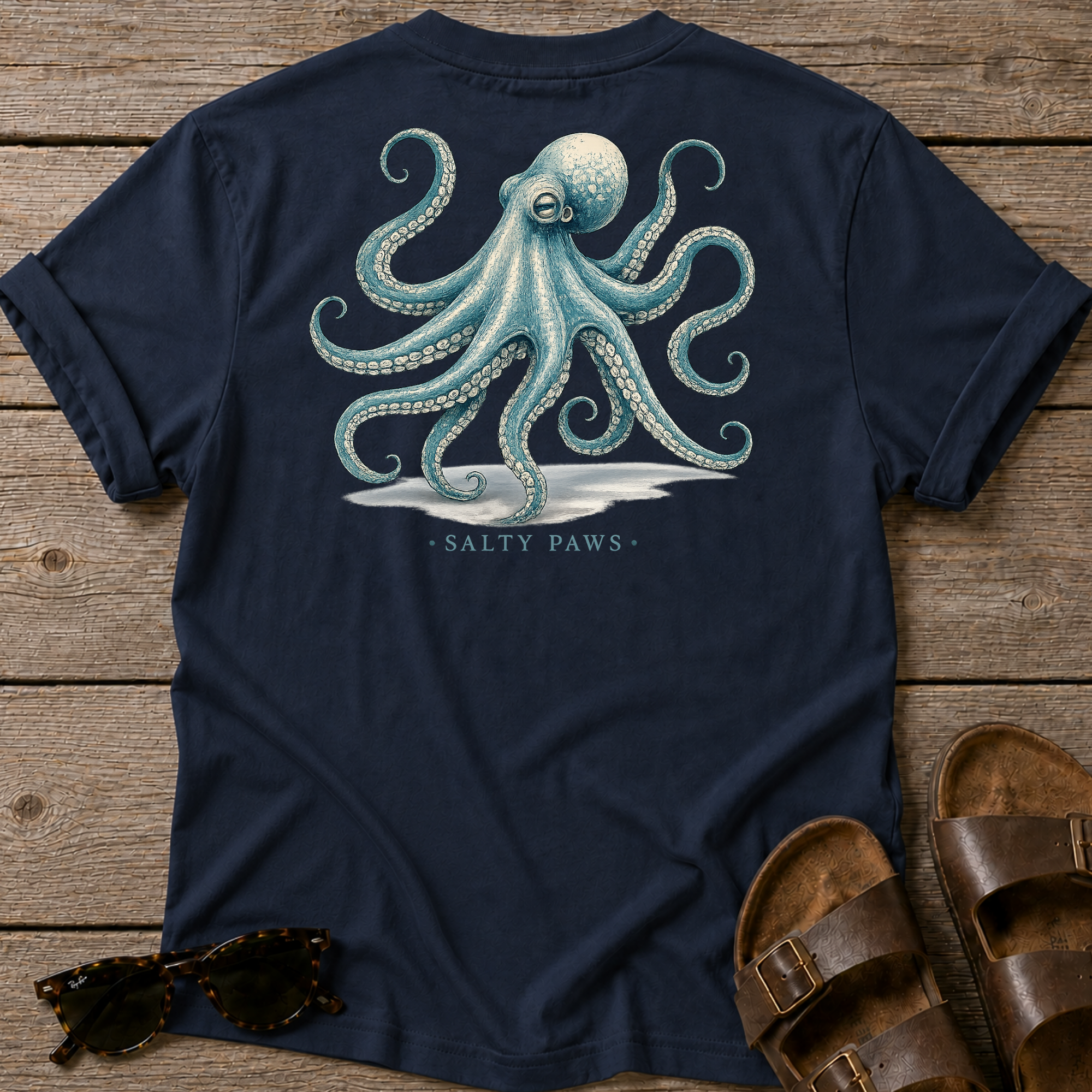 Octopus T-shirt BACK DESIGN