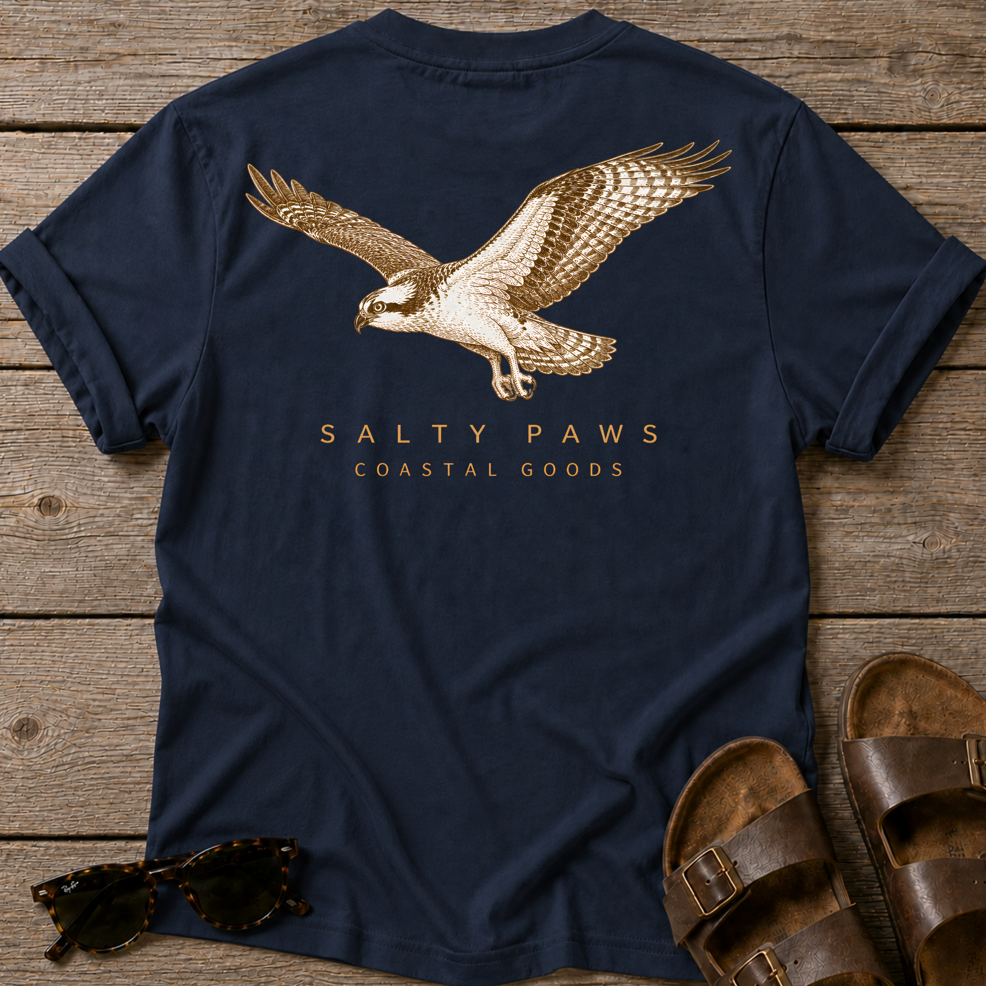 Osprey in Flight T-shirt BACK DESIGN