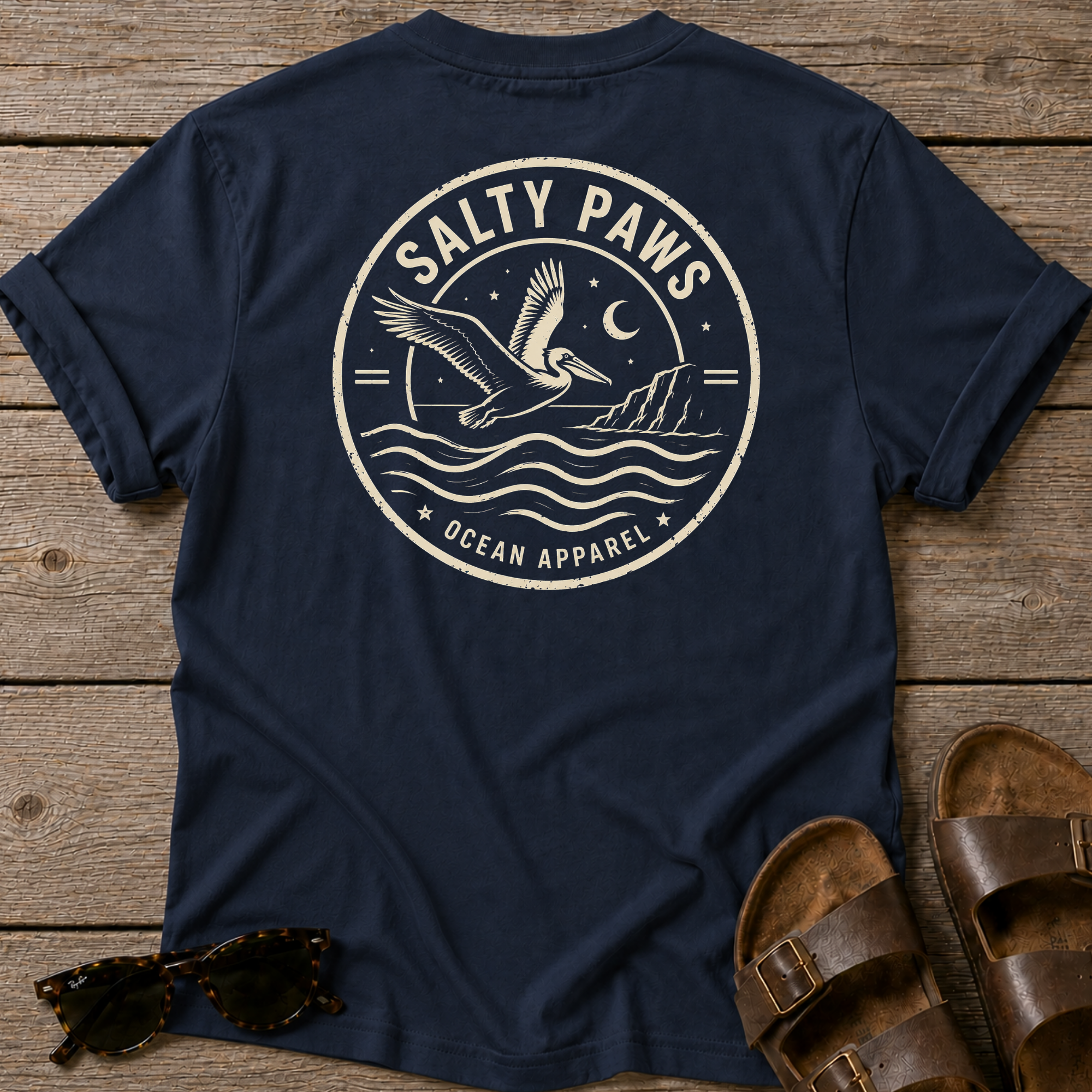 SP Crest Pelican BACK DESIGN T-Shirt — Art Tee