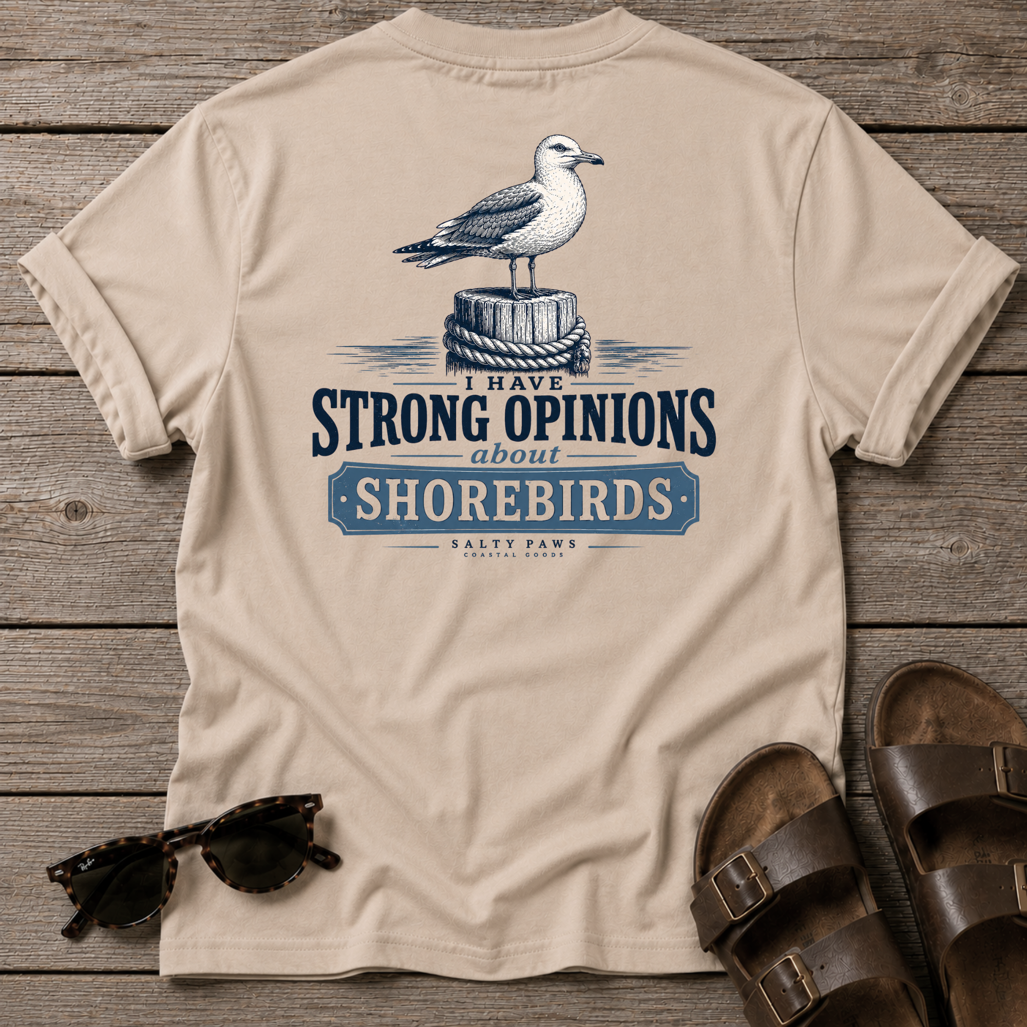Gull Strong Opinions T-shirt BACK DESIGN