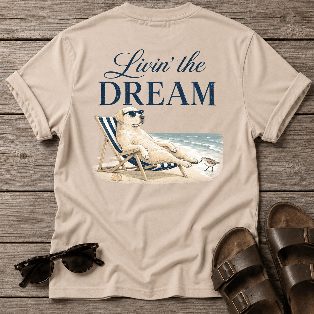 Livin the Dream Golden T-shirt BACK DESIGN