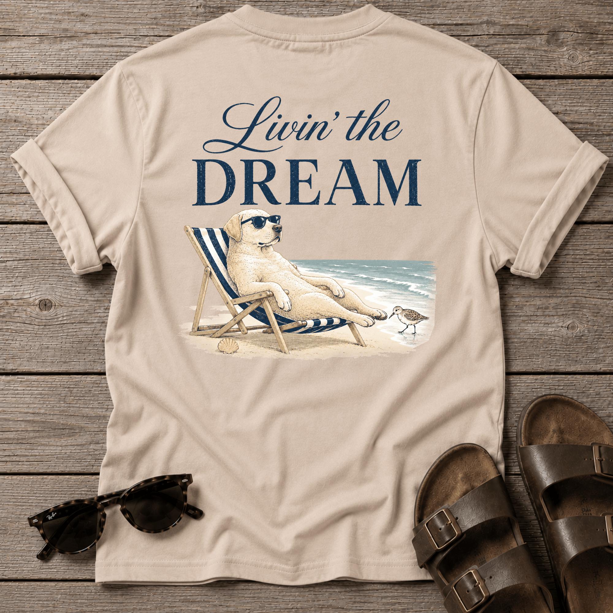 Livin the Dream Golden T-shirt BACK DESIGN