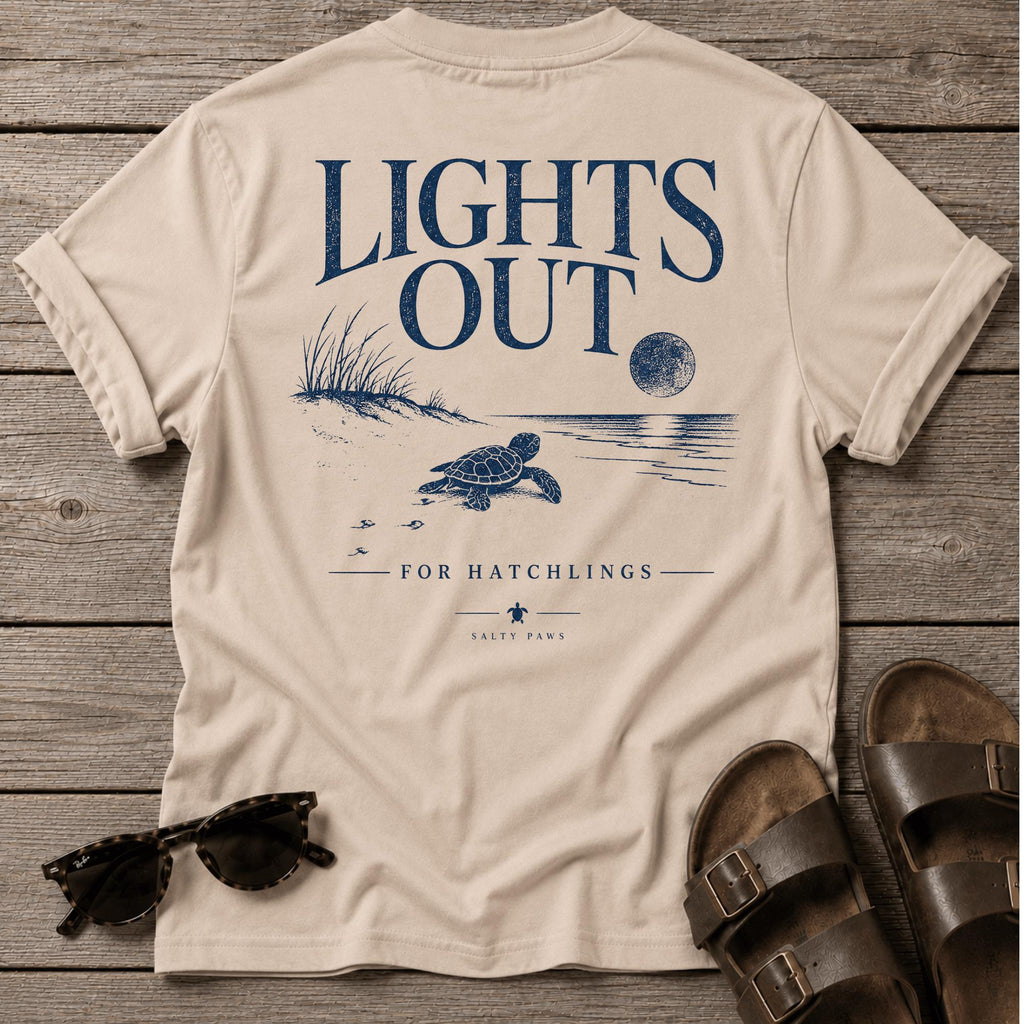 Lights Out Turtle Hatchling BACK DESIGN T-Shirt