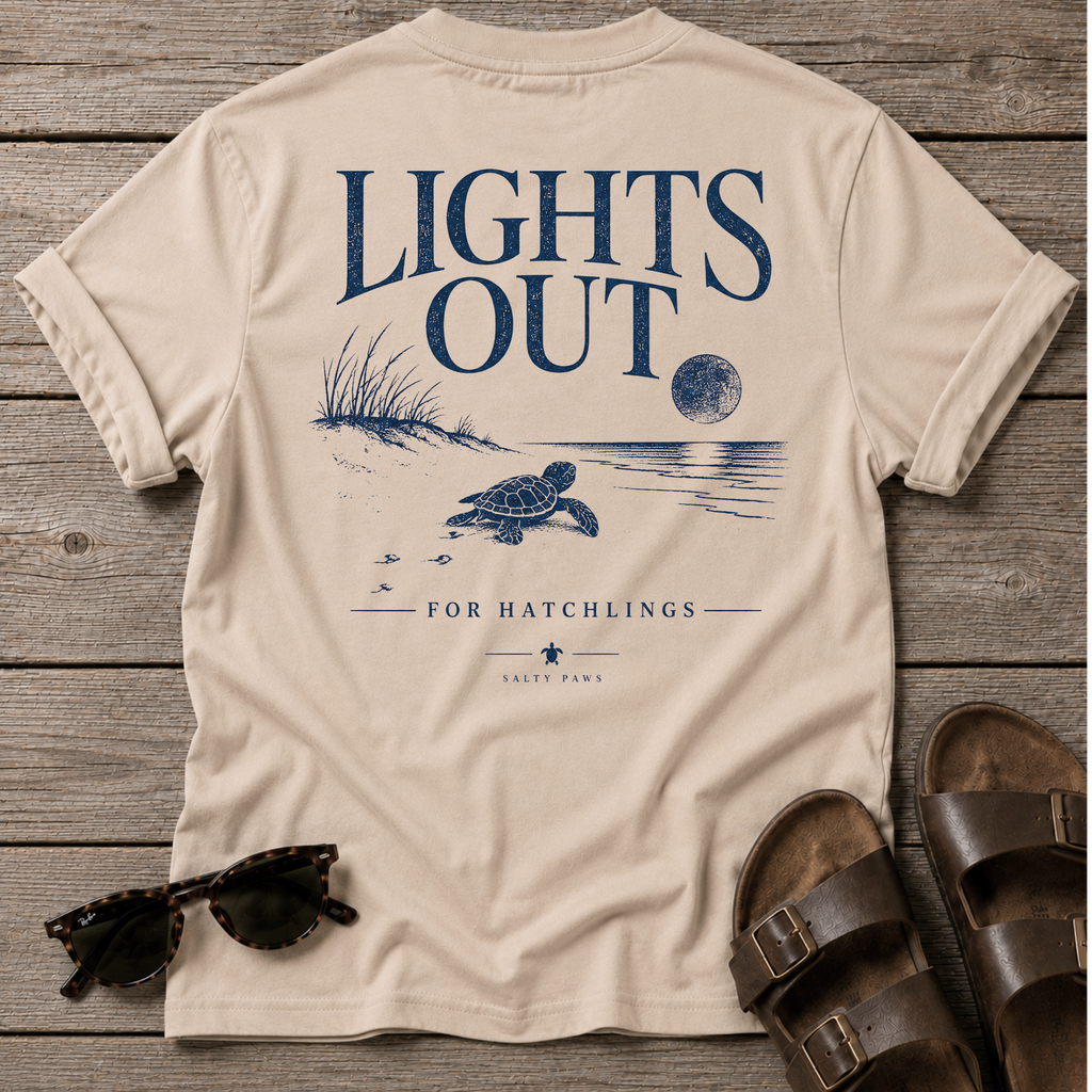 Lights Out Turtle Hatchling BACK DESIGN T-Shirt