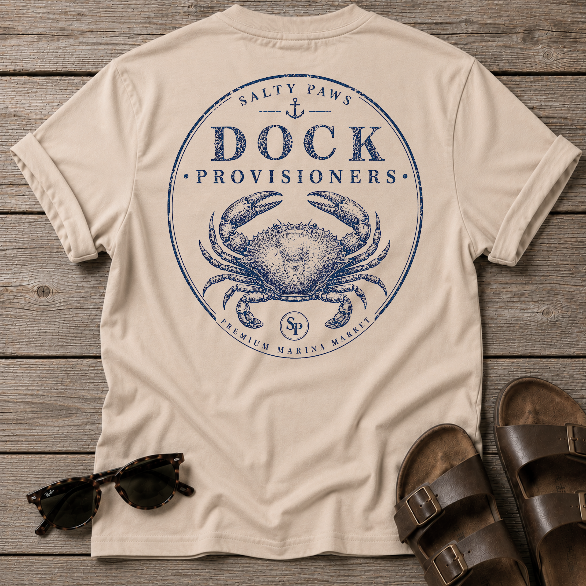 Dock Provision Crab BACK DESIGN T-Shirt