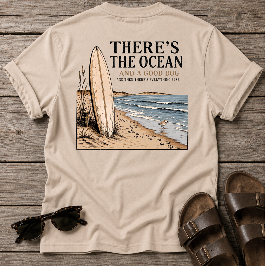 There's the ocean a good dog... BACK DESIGN
