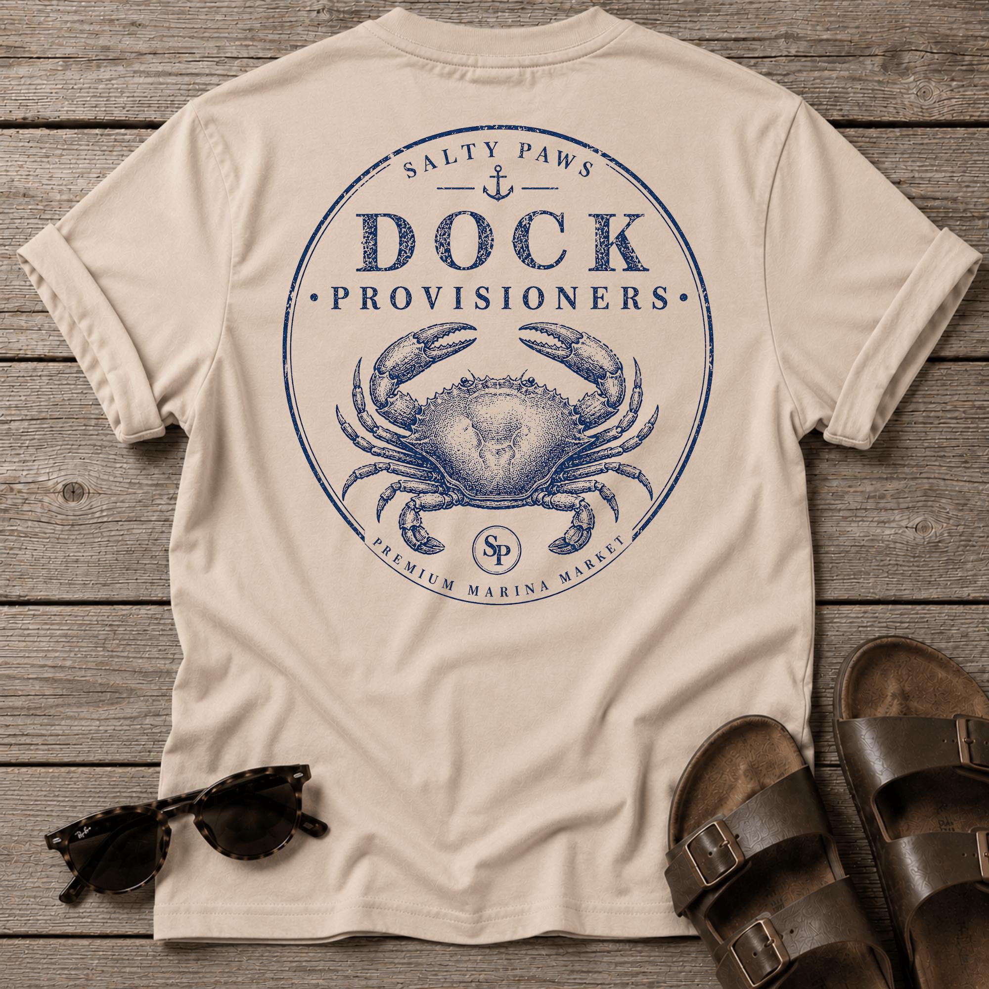 Dock Provisions Crab BACK DESIGN T-Shirt