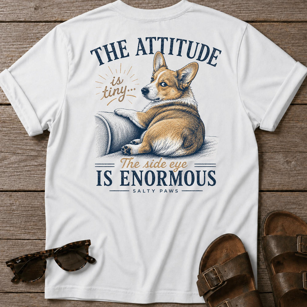 Side Eye Corgi BACK DESIGN