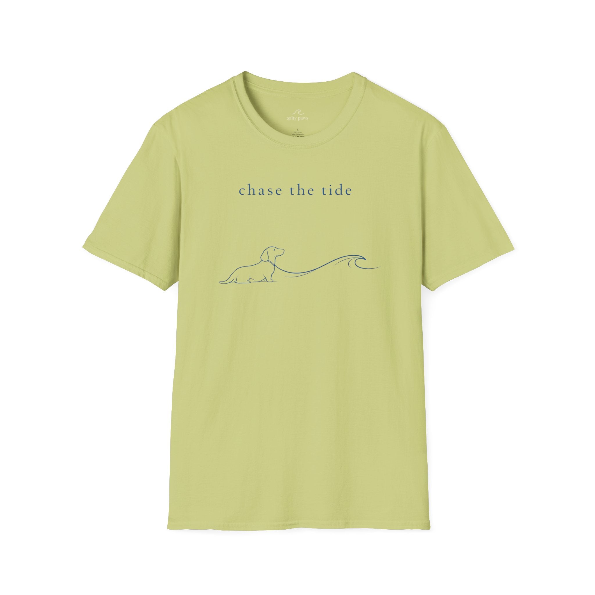 Dachshund Dog Beach Ocean Line Art Tee
