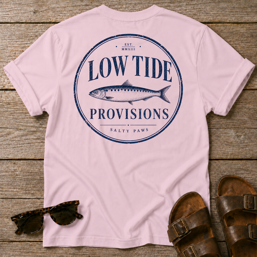 Low Tide Provisions Fish  BACK DESIGN T-Shirt