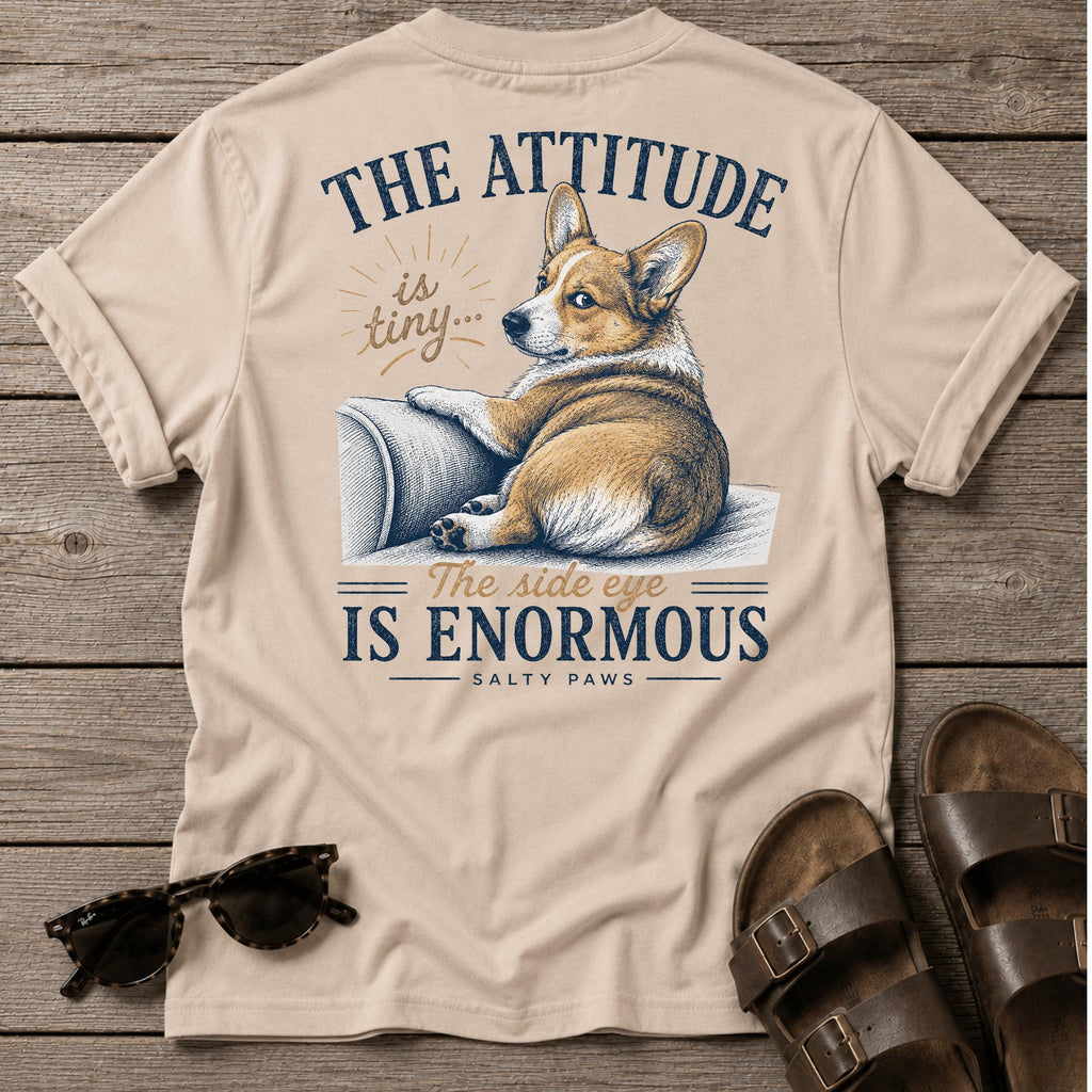 Side Eye Corgi BACK DESIGN