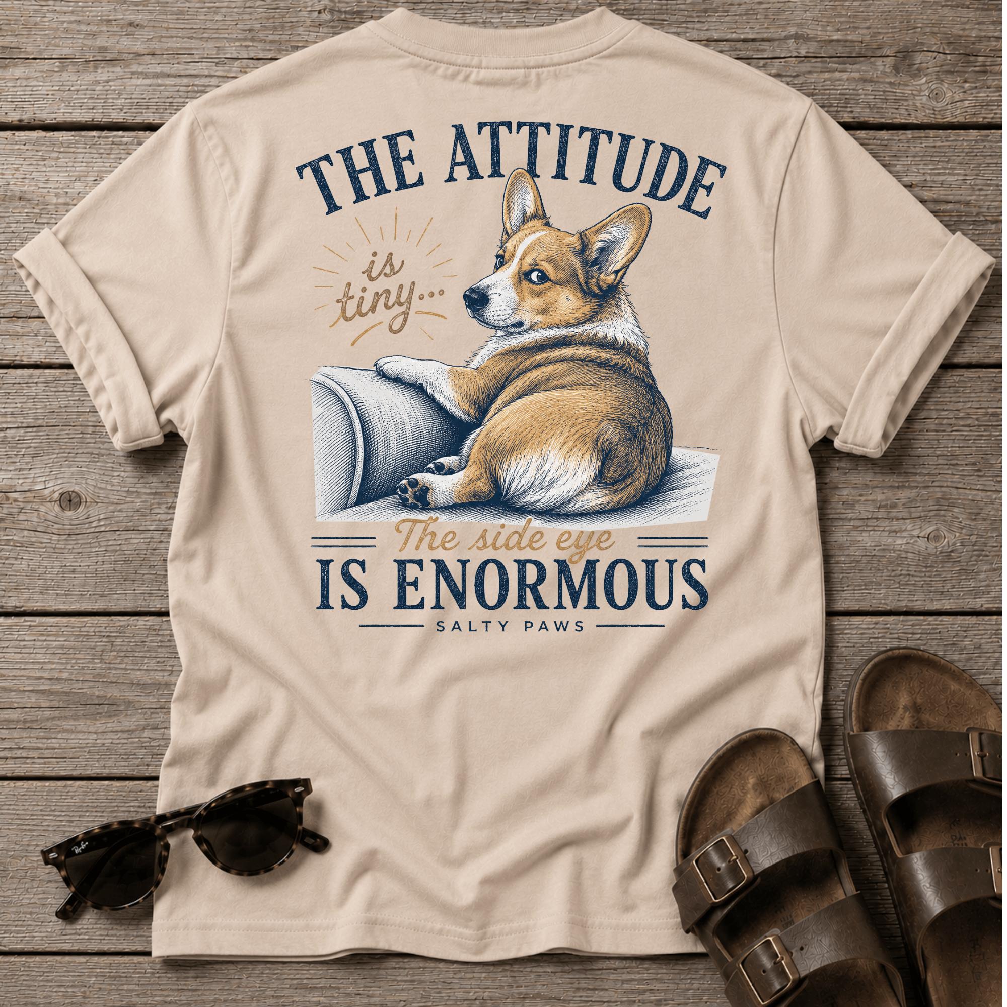 Side Eye Corgi BACK DESIGN