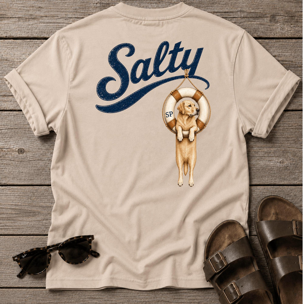 Salty Golden Retriever Tube BACK DESIGN