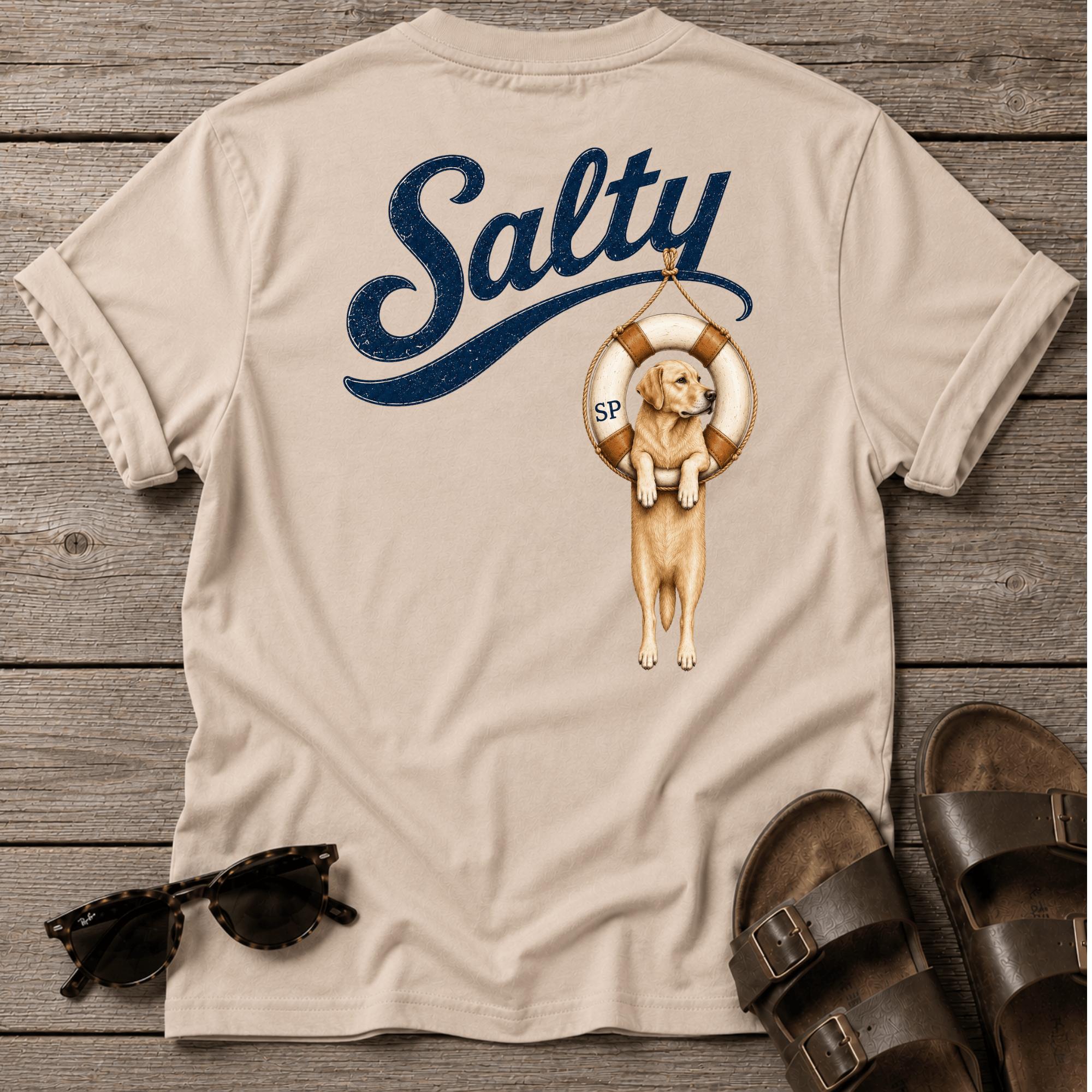 Salty Golden Retriever Tube BACK DESIGN