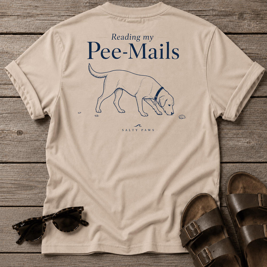 Pee Mails Dog T-shirt BACK DESIGN