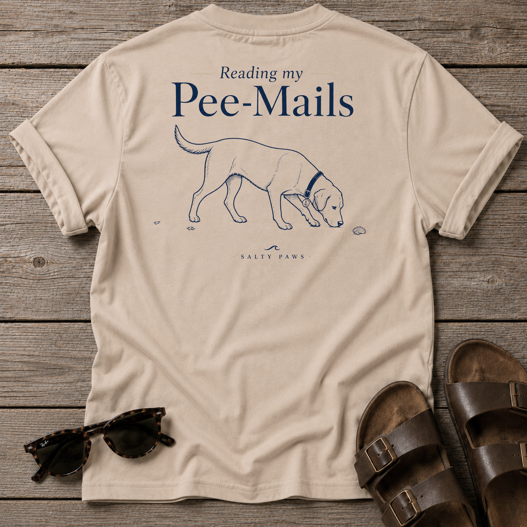 Pee Mails Dog T-shirt BACK DESIGN