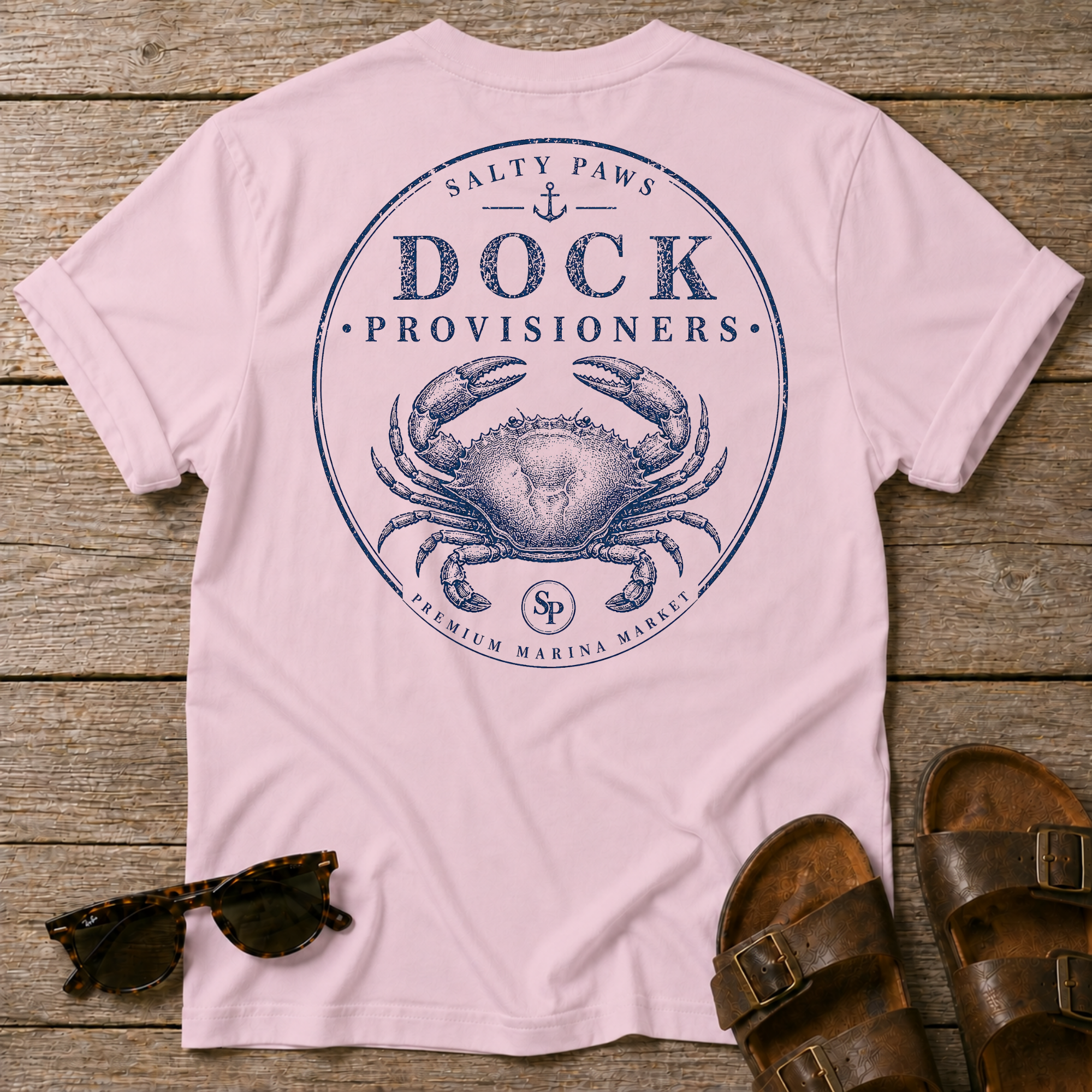 Dock Provision Crab BACK DESIGN T-Shirt