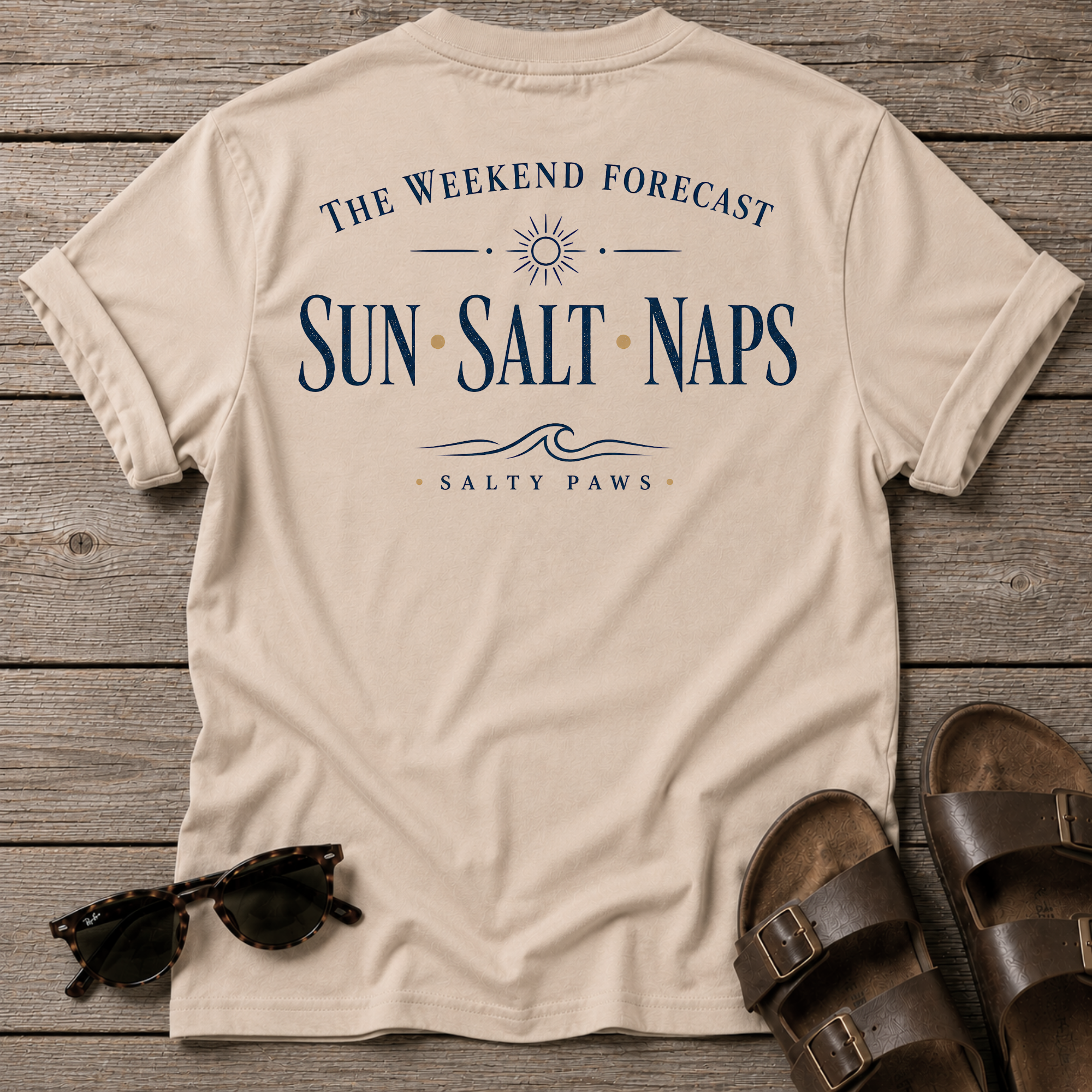 Weekend Forecast T-shirt BACK DESIGN