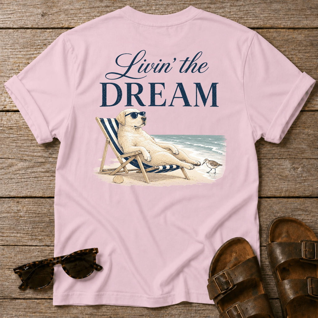 Livin the Dream Golden T-shirt BACK DESIGN