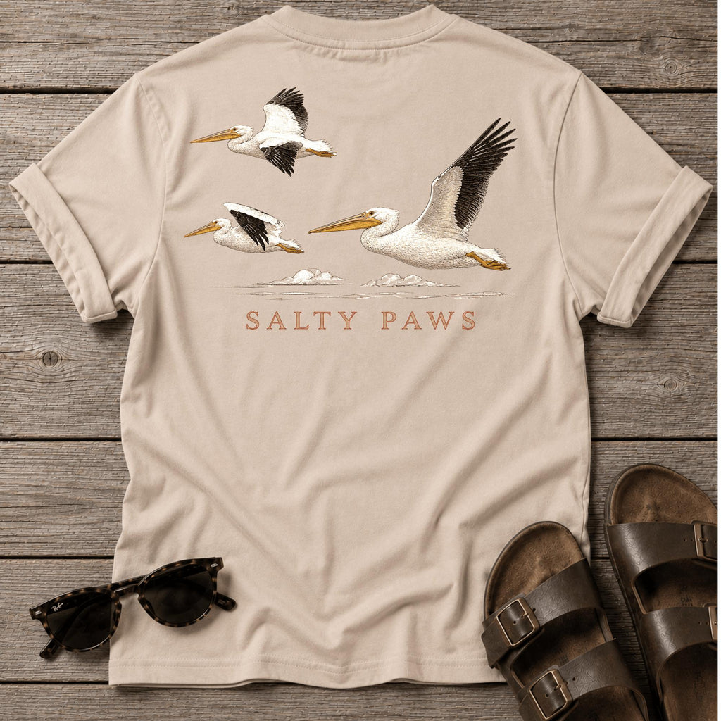 Pelicans in Flight BACK DESIGN