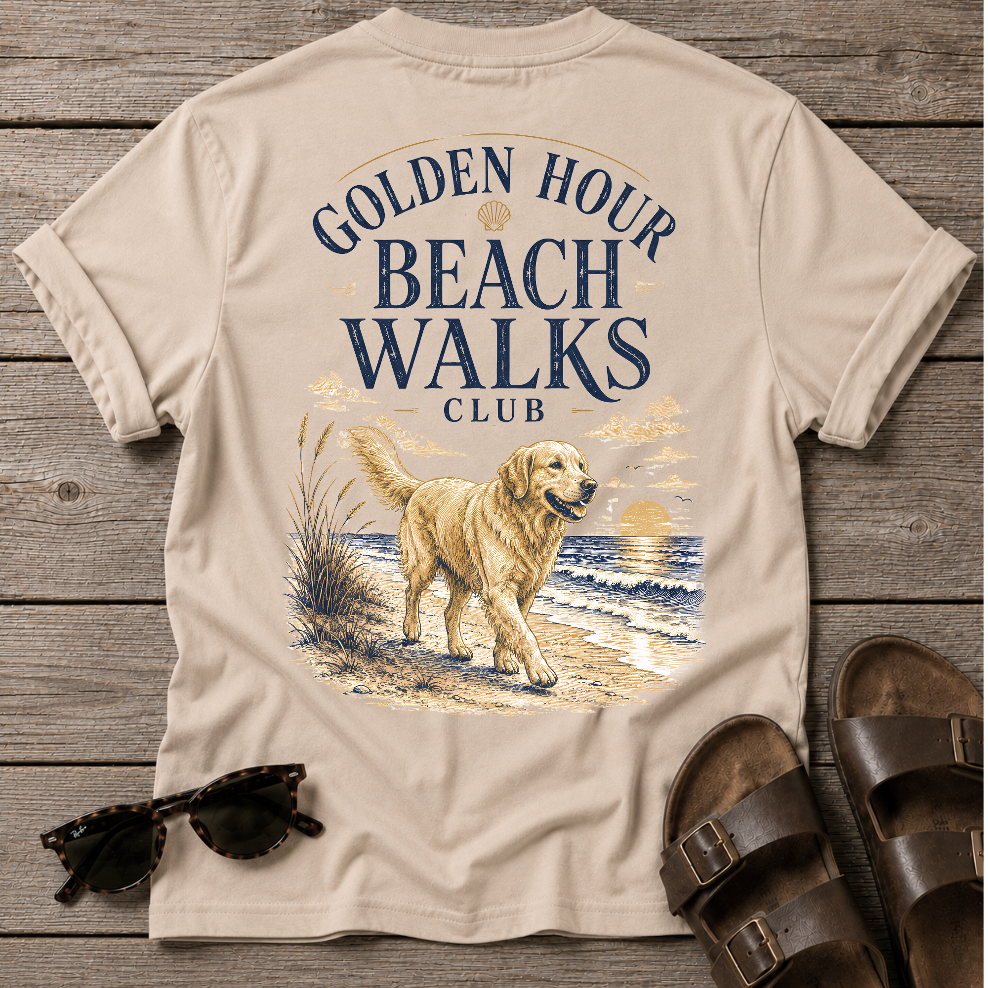 Golden Hour Beach Walks BACK DESIGN