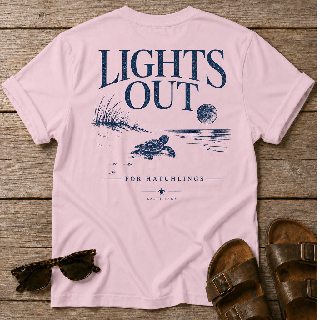 Lights Out Turtle Hatchling BACK DESIGN T-Shirt