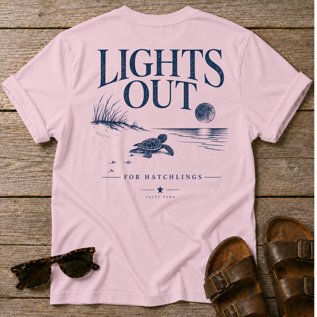 Lights Out Turtle Hatchling BACK DESIGN T-Shirt