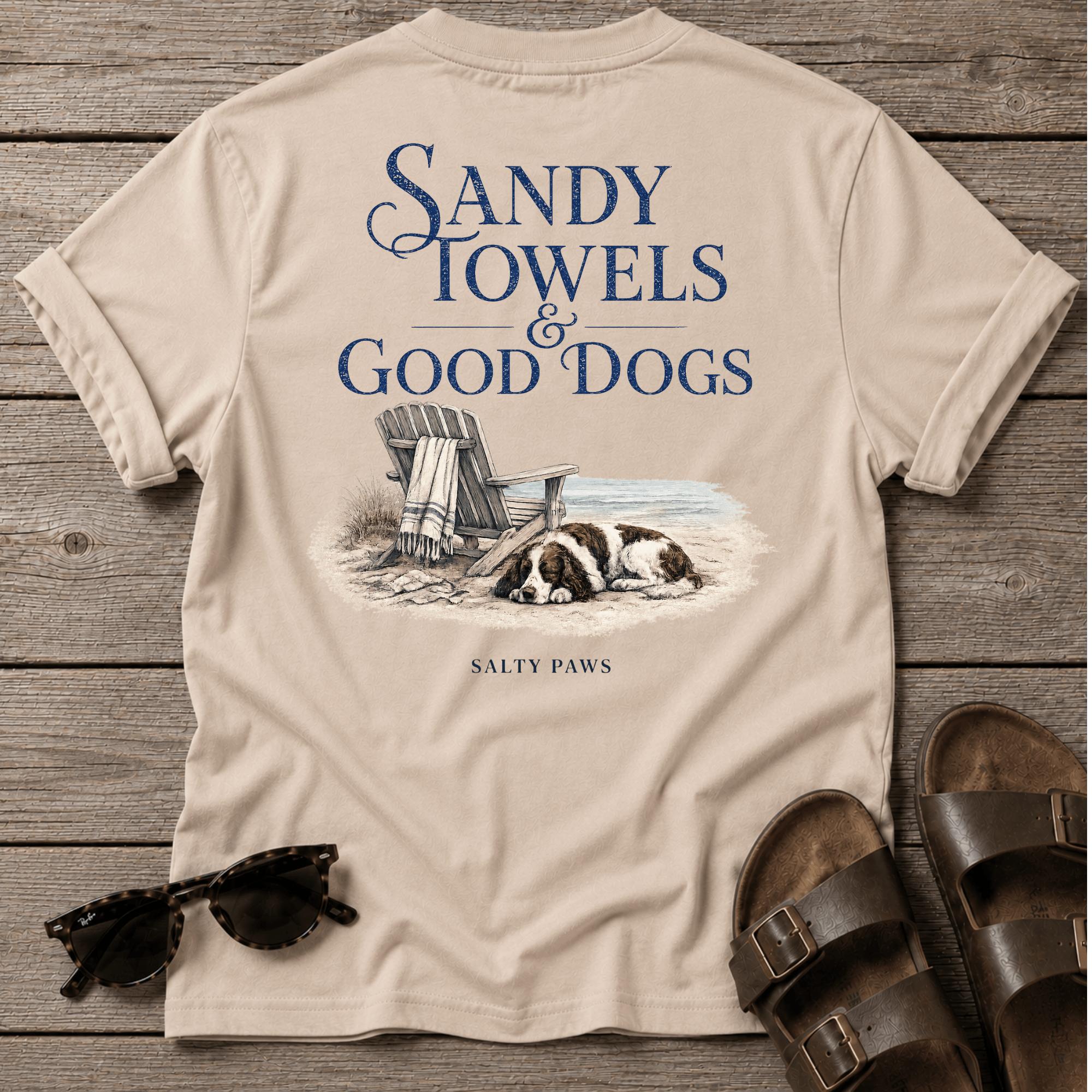 Sandy Towels & Good Dogs Spaniel BACK DESIGN