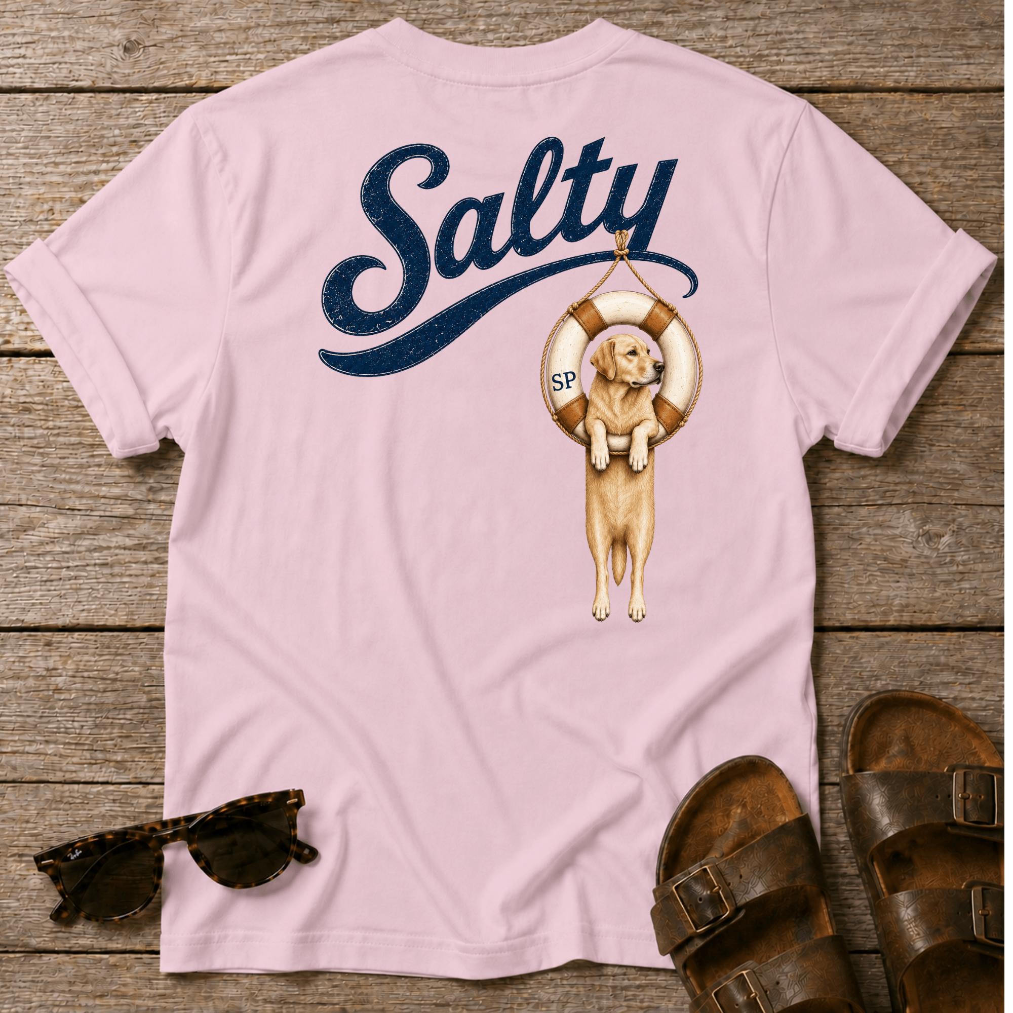 Salty Golden Retriever Tube BACK DESIGN