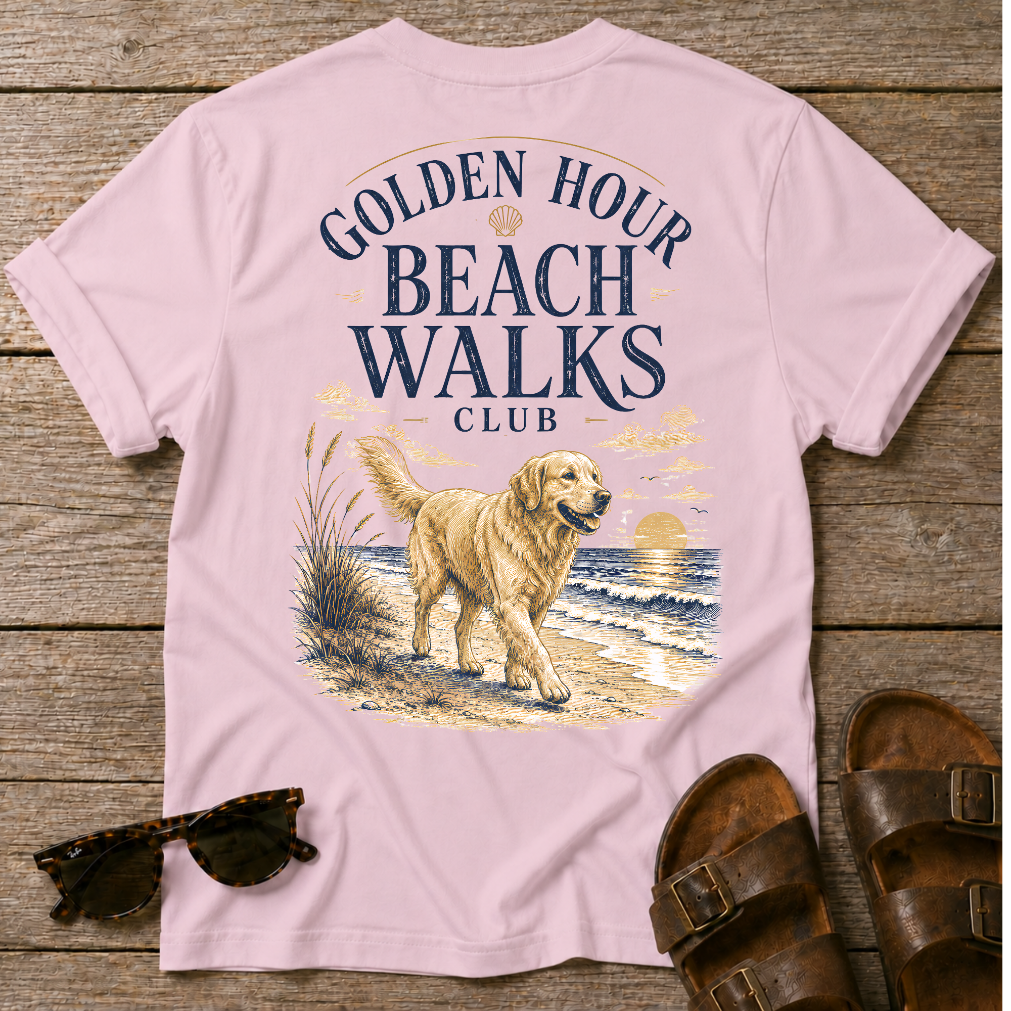 Golden Hour Beach Walks BACK DESIGN