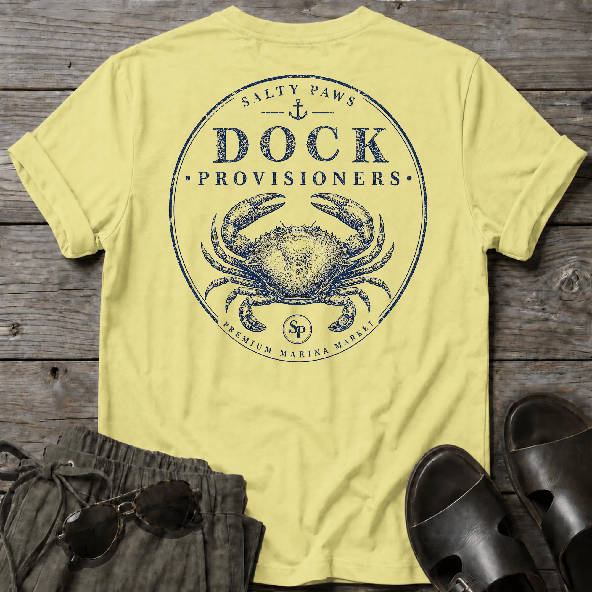 Dock Provisions Crab BACK DESIGN T-Shirt