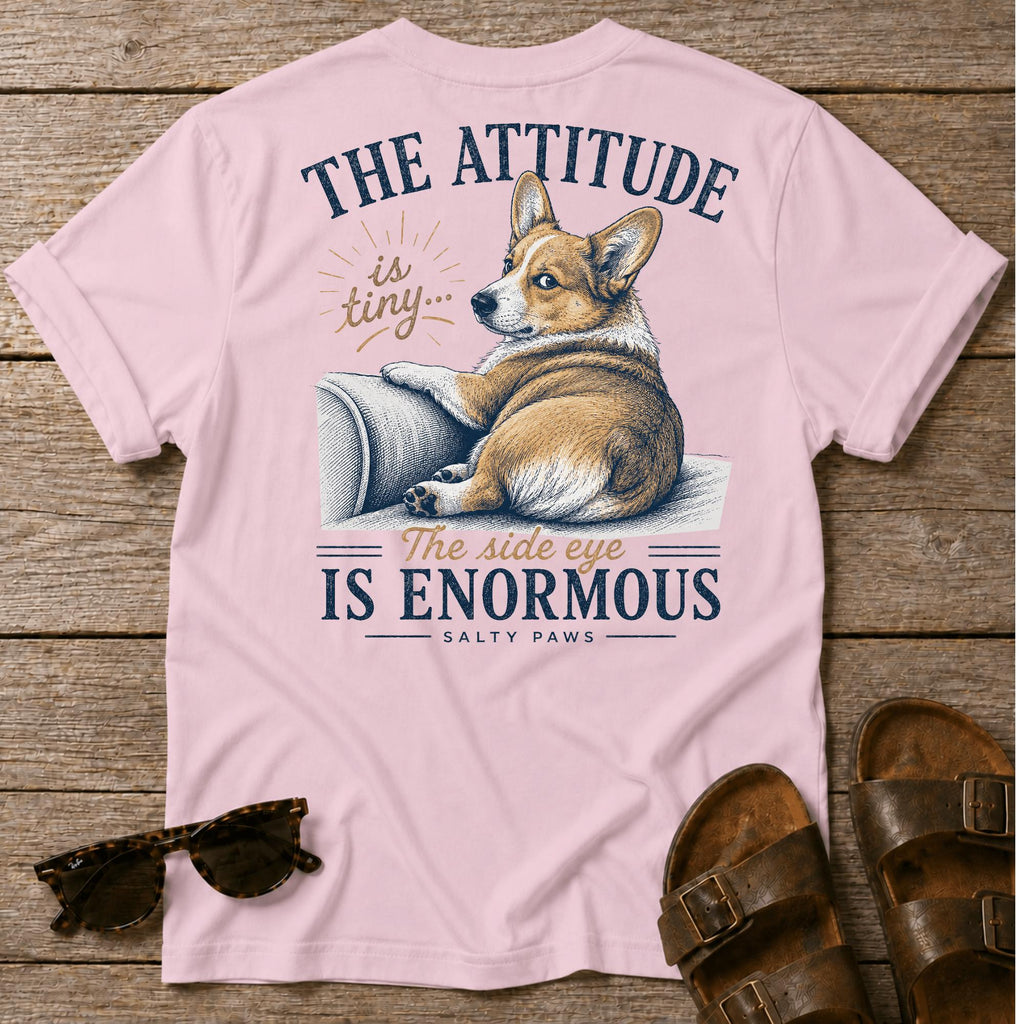 Side Eye Corgi BACK DESIGN