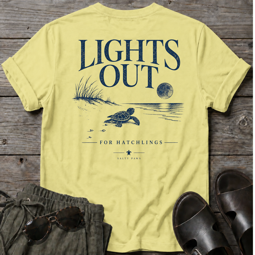Lights Out Turtle Hatchling BACK DESIGN T-Shirt