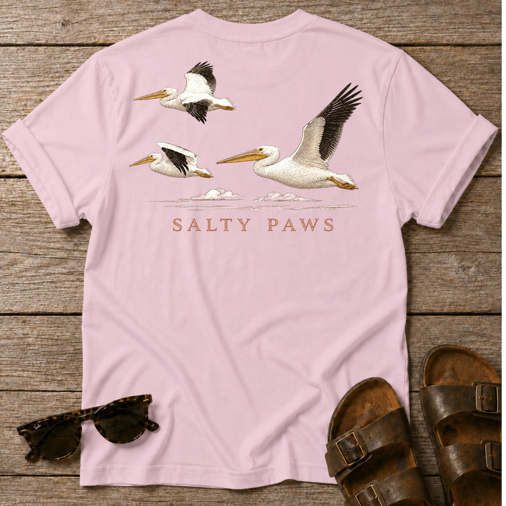 Pelicans in Flight BACK DESIGN