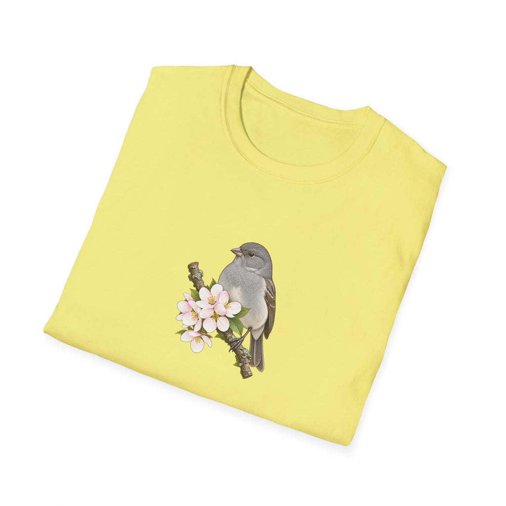 Gray Bird Blossom T-Shirt