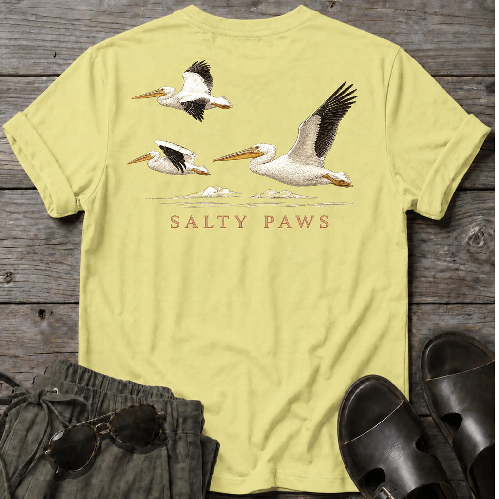 Pelicans in Flight BACK DESIGN
