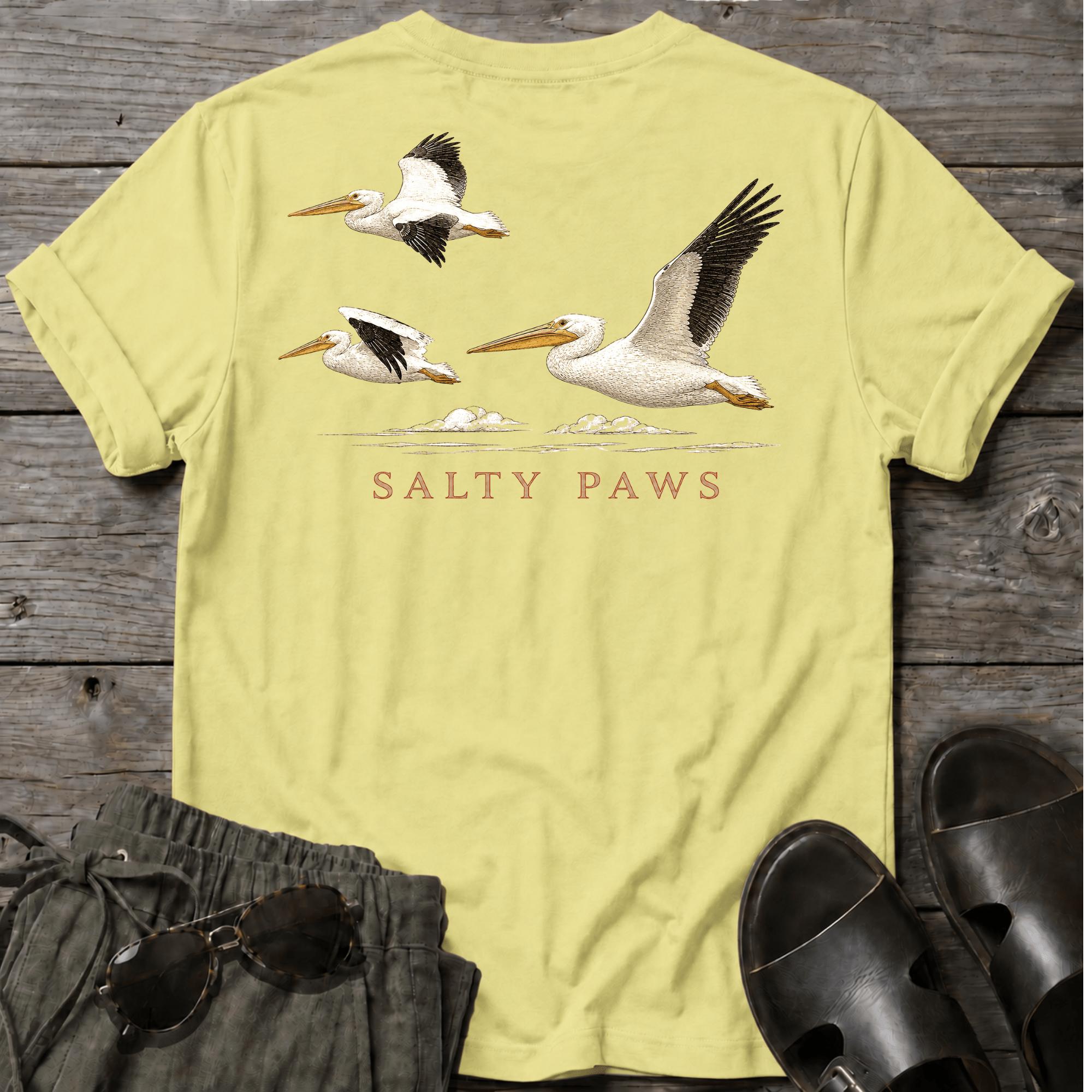 Pelicans in Flight BACK DESIGN