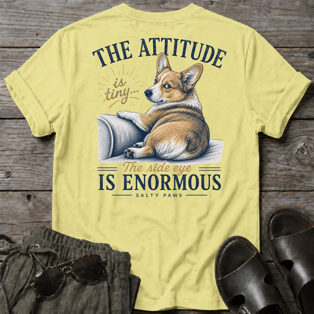 Side Eye Corgi BACK DESIGN