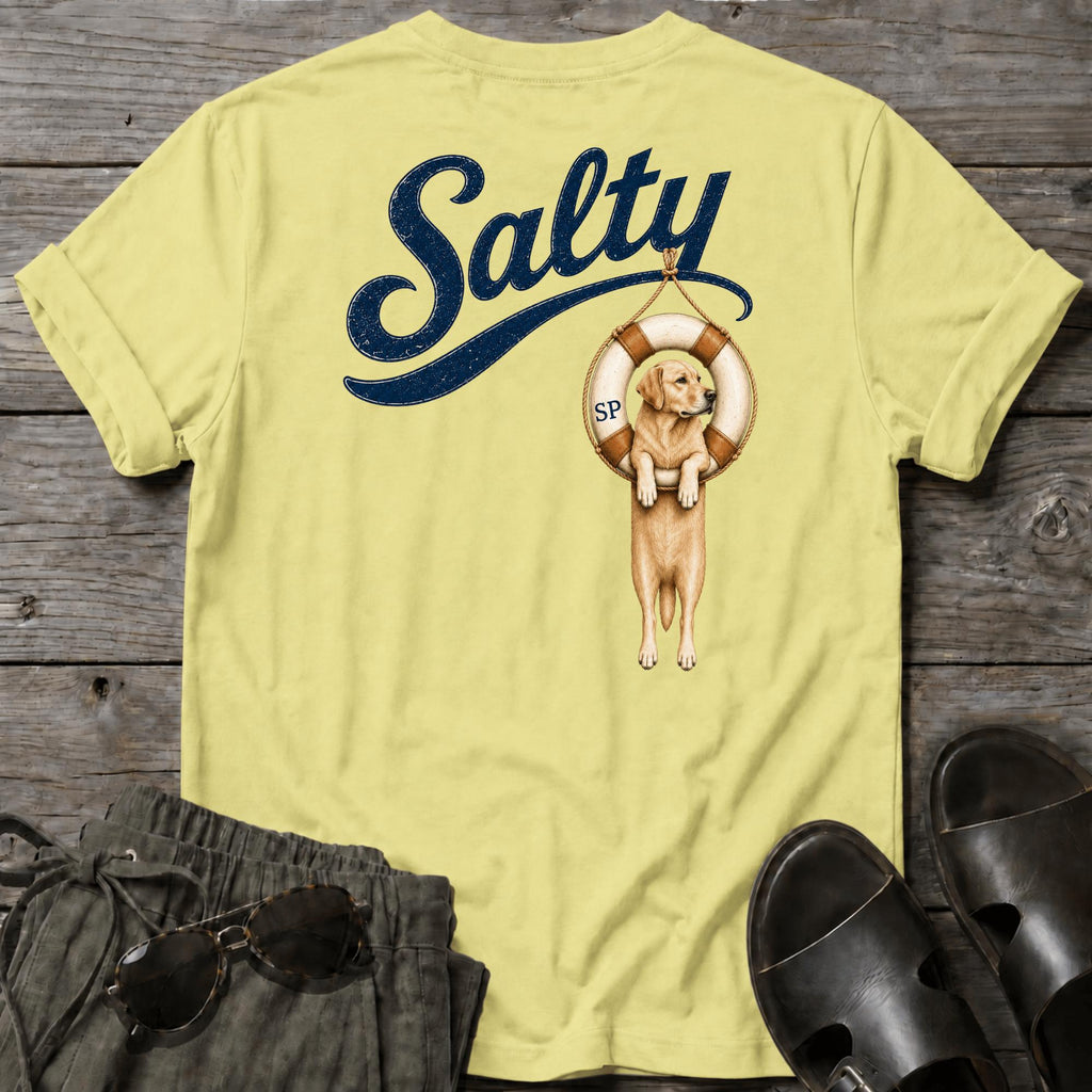 Salty Golden Retriever Tube BACK DESIGN