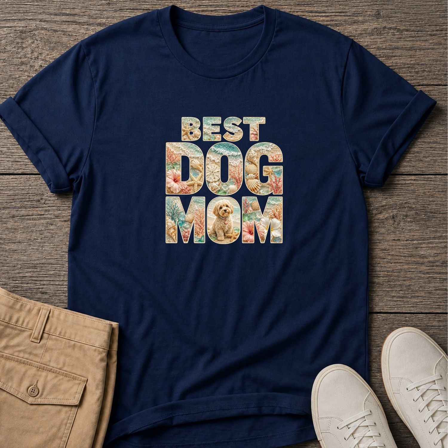 Dog Mom Beachy Dog T-Shirt