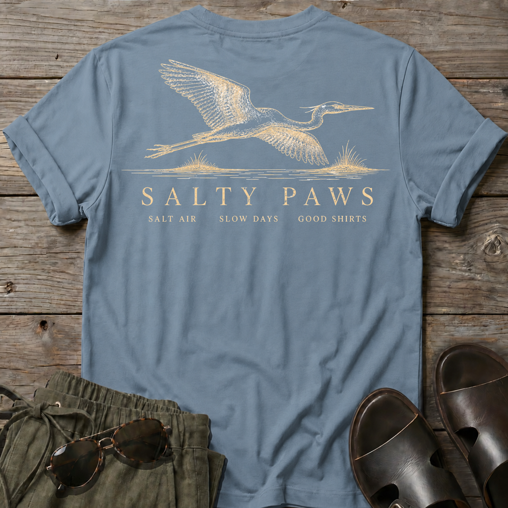 Great Egret Flight 2 T-shirt BACK DESIGN