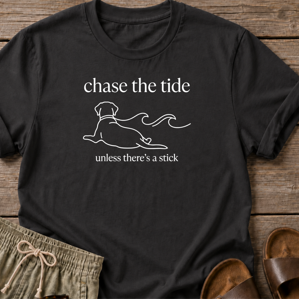 Lazy Dog Unless there's a stick Bella Canvas- Labrador Retriever Dog