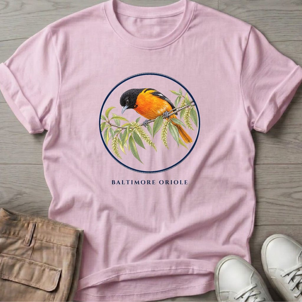 Baltimore Oriole T-Shirt in Light Pink