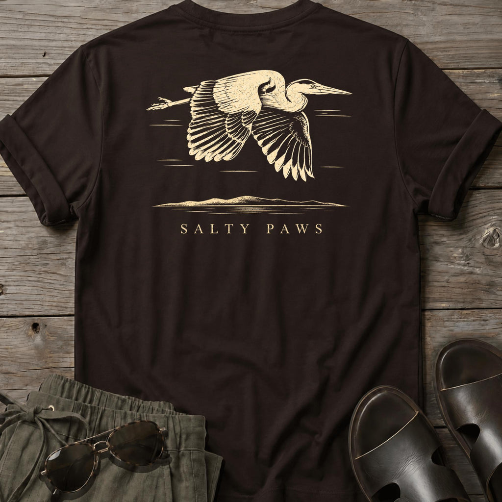 Great Heron Flight 3 T-shirt BACK DESIGN