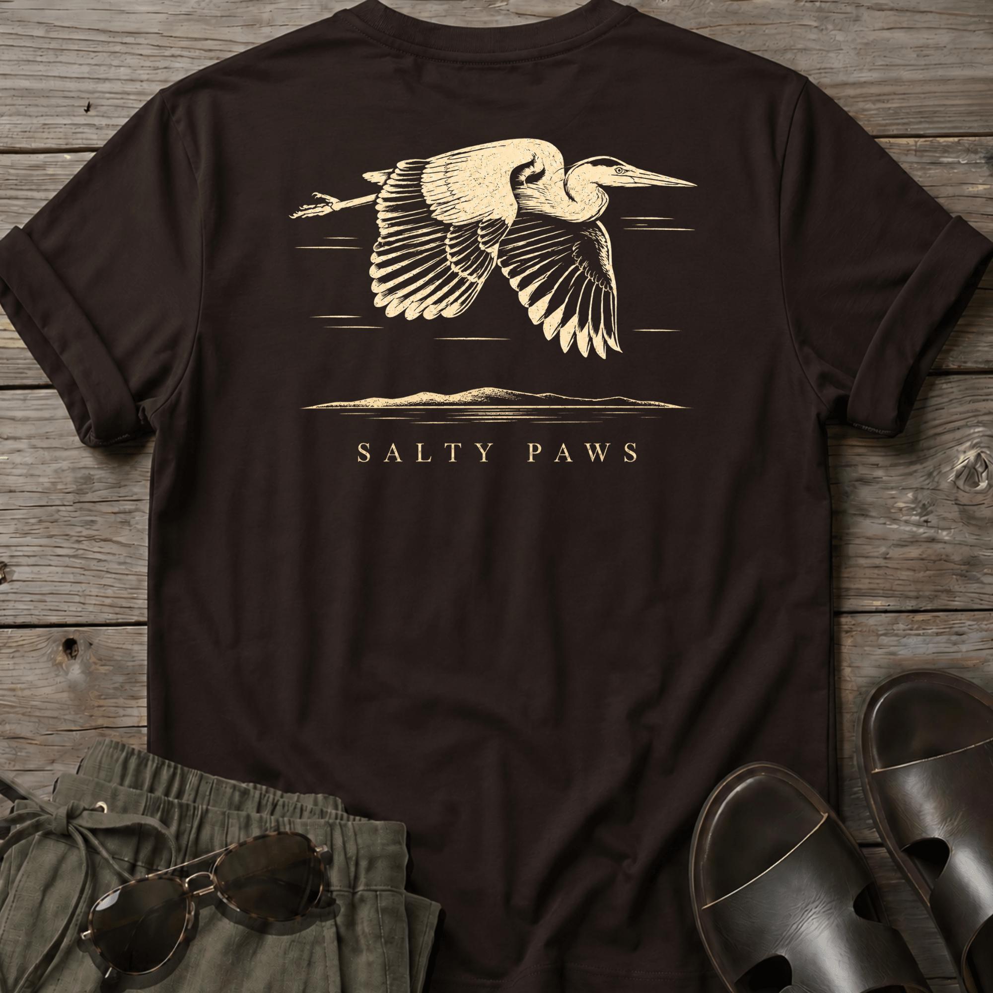 Great Heron Flight 3 T-shirt BACK DESIGN