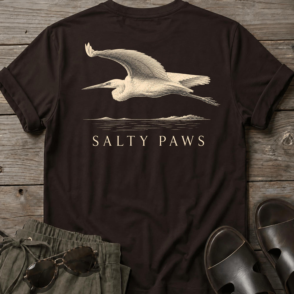Egret in Flight 2 BACK DESIGN T-Shirt