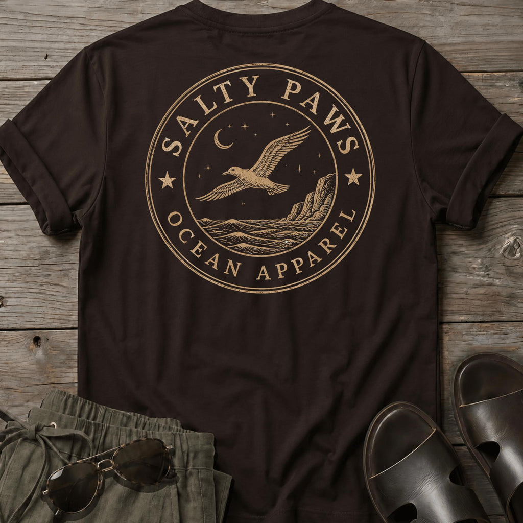 SP Bird Crest Back Design T-Shirt - coastal graphic t-shirt, Salty Paws